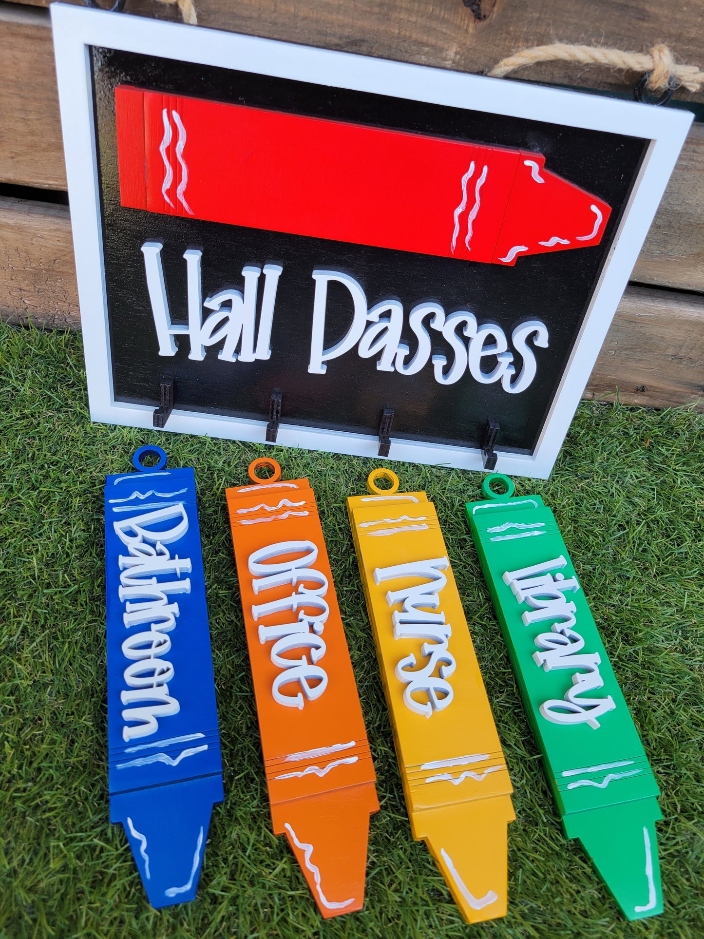 Hall Passes Customizable Sign