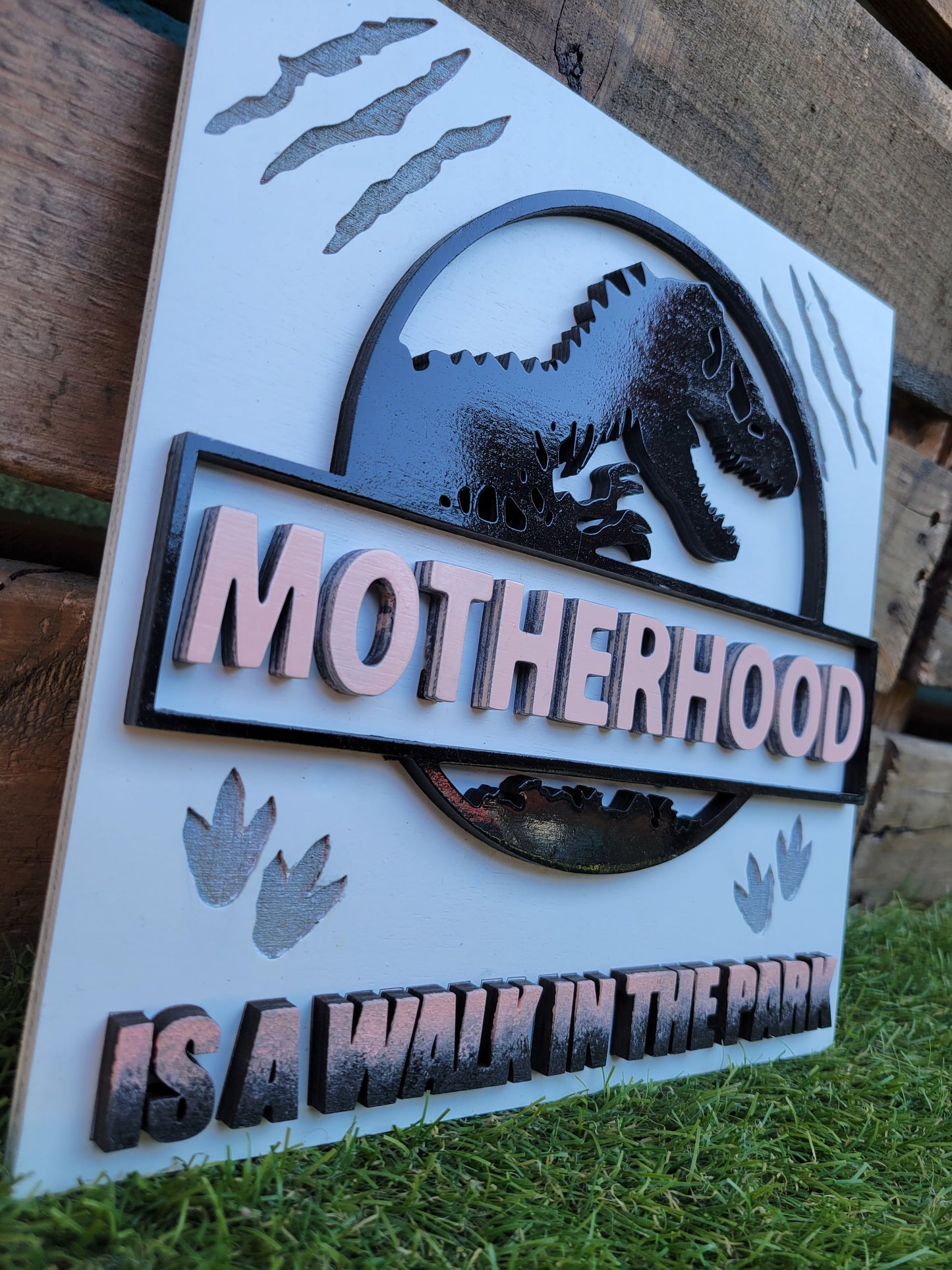 Motherhood is a Walk in the Park Sign