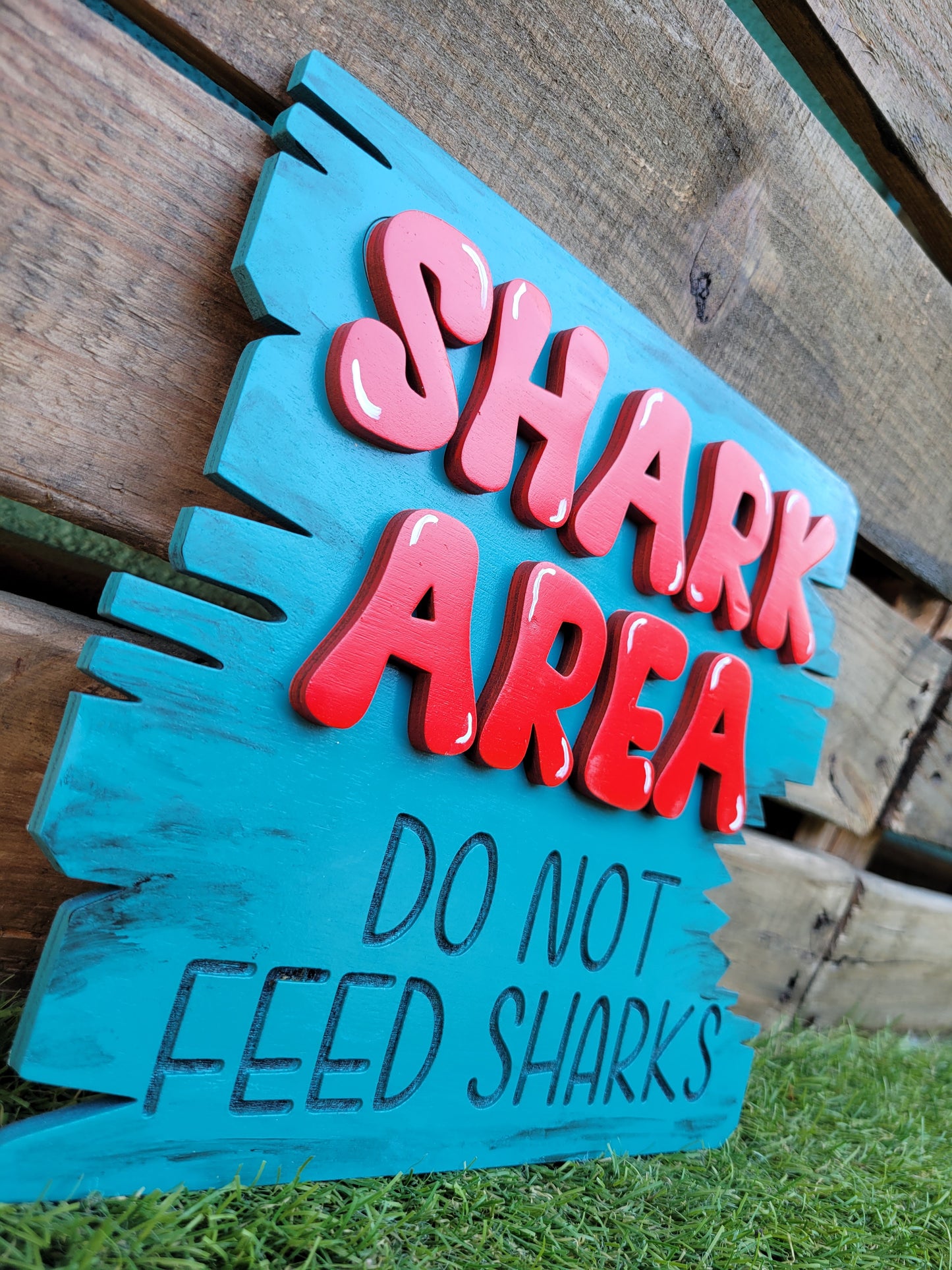 Shark Area Do Not Feed Sharks Sign