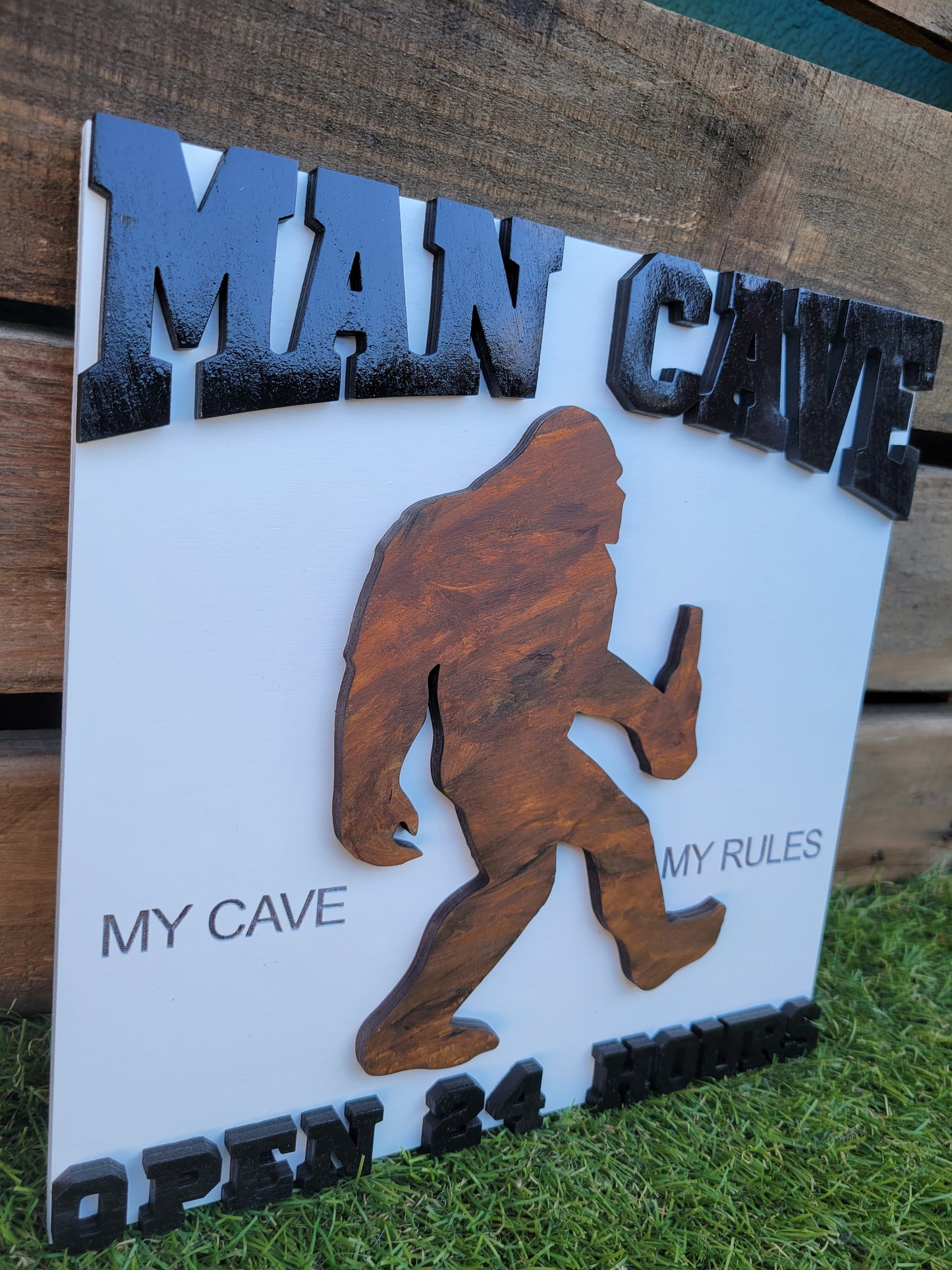 Man Cave Open 24 Hours Sign